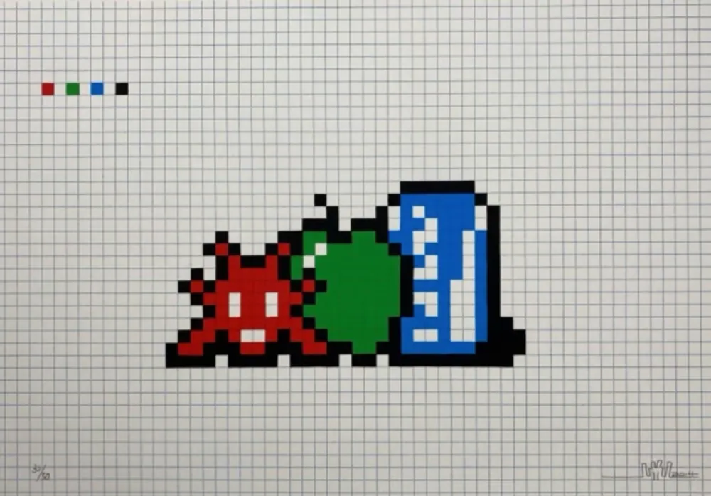 技術的なありません Invader - Still Life with Pocari Can