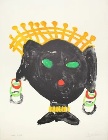 リトグラフ Ionesco - La reine noire