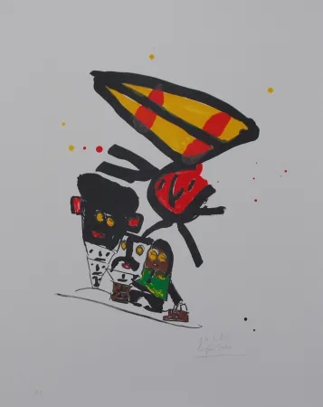 リトグラフ Ionesco - Les petits hommes