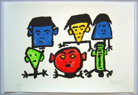 リトグラフ Ionesco - Les spectateurs