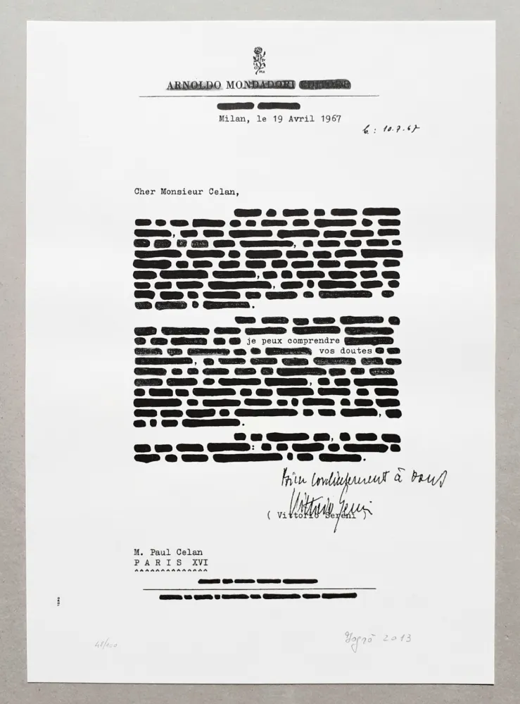 リトグラフ Isgro - Cancellature