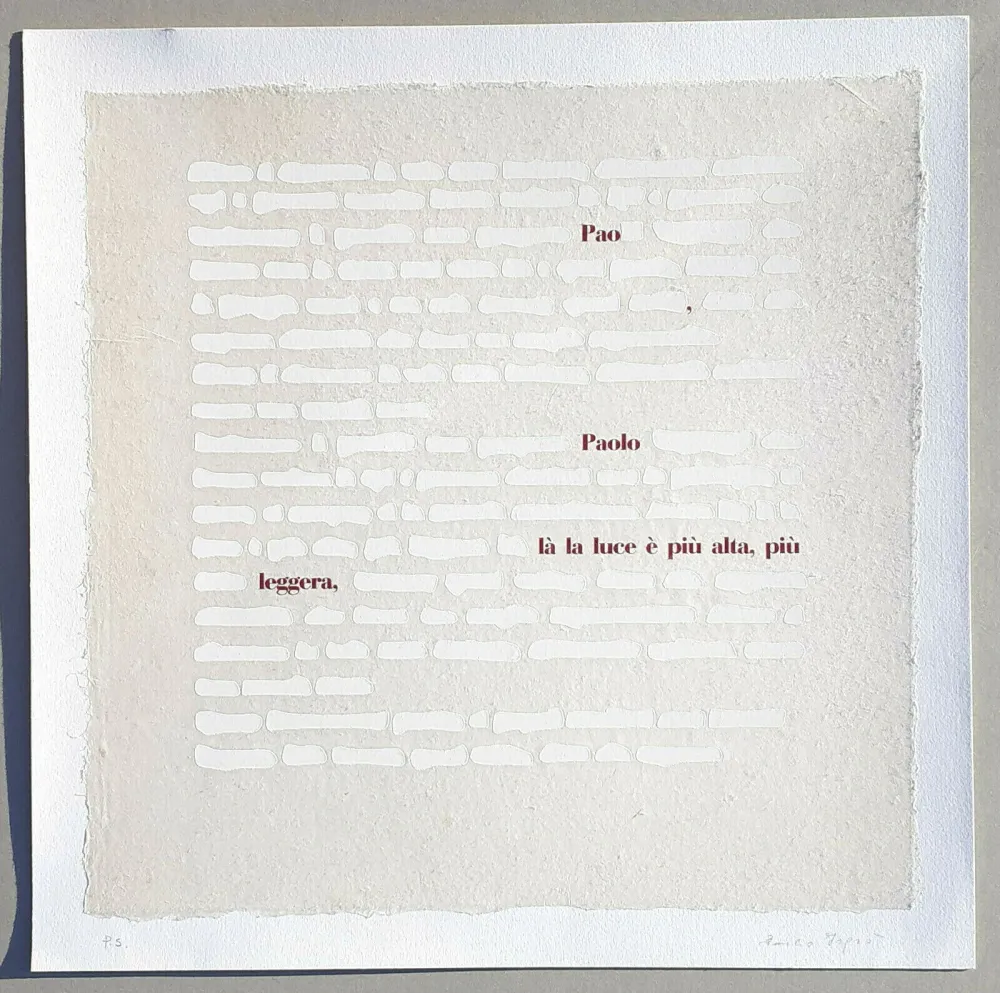 シルクスクリーン Isgro - Cancellature (la luce è più alta)