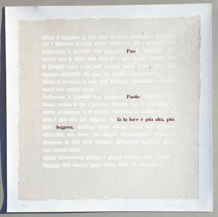 シルクスクリーン Isgro - Cancellature (la luce è più alta)