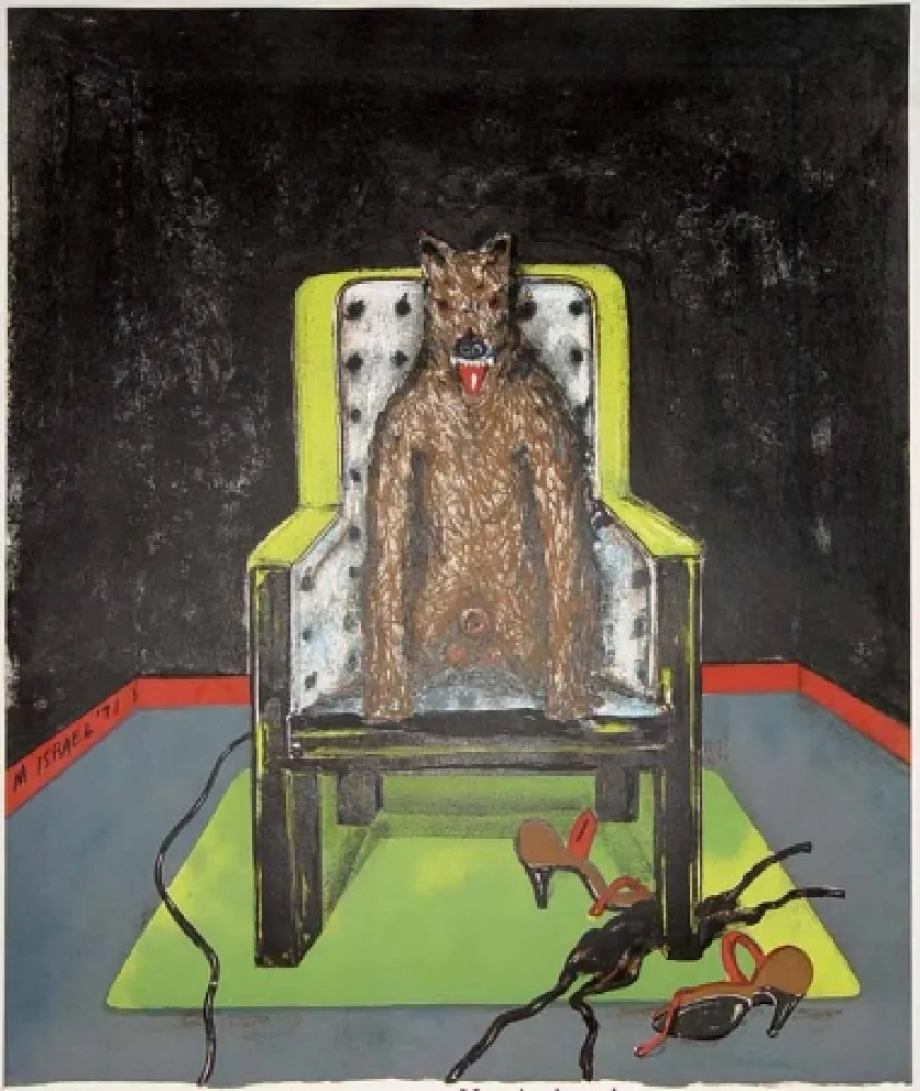 リトグラフ Israel - Thirsting Wolf