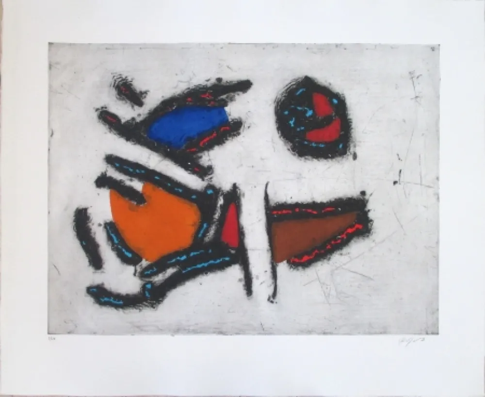 エッチング Jacobsen - La Seine - Les Poissons