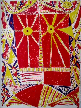 リトグラフ Jacobsen - Red Mask