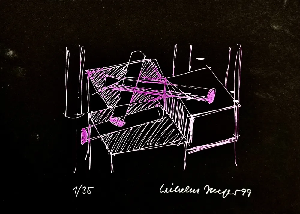 シルクスクリーン Jaeger - Konstruktive Elemente Rosa