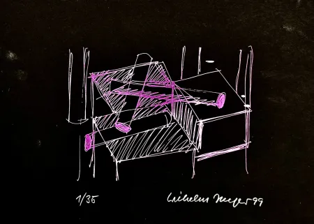 シルクスクリーン Jaeger - Konstruktive Elemente Rosa