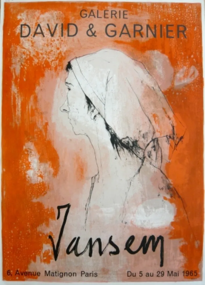 掲示 Jansem - Affiche exposition galerie David & Garnier