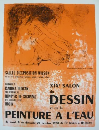 掲示 Jansem - Affiche salon du dessin et de la peinture à l'eau