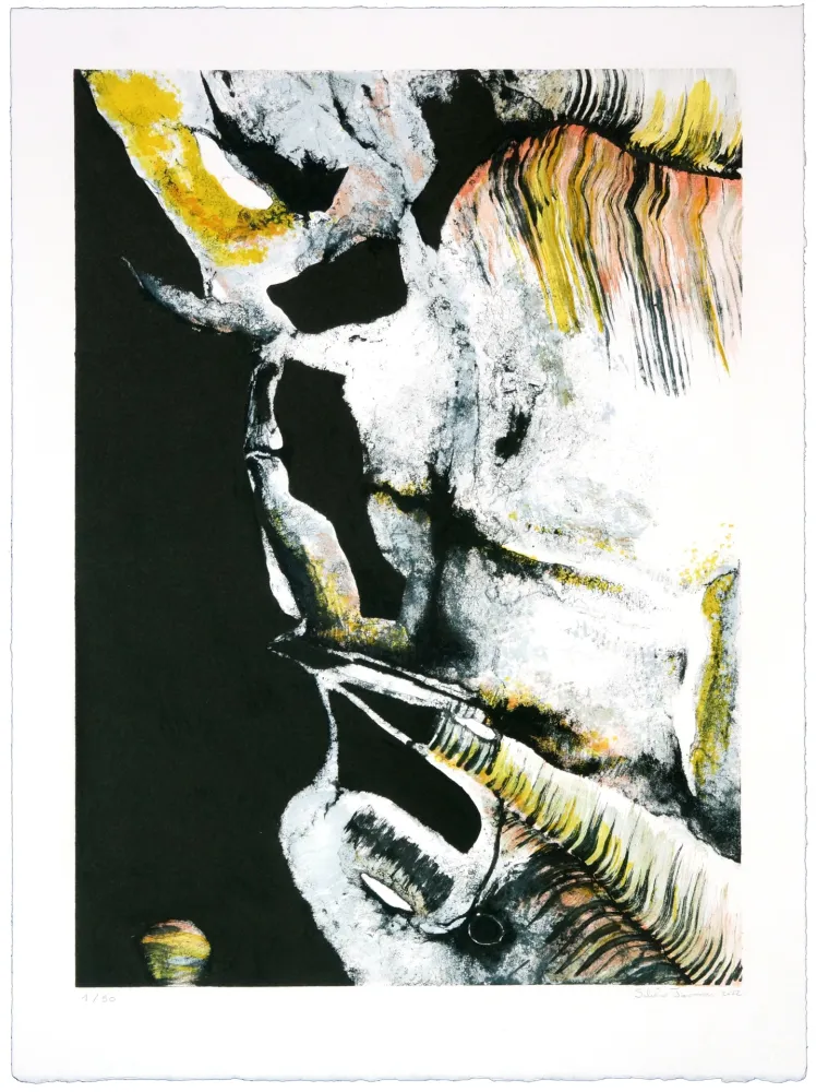 リトグラフ Jarrosson - Naissance de fossiles