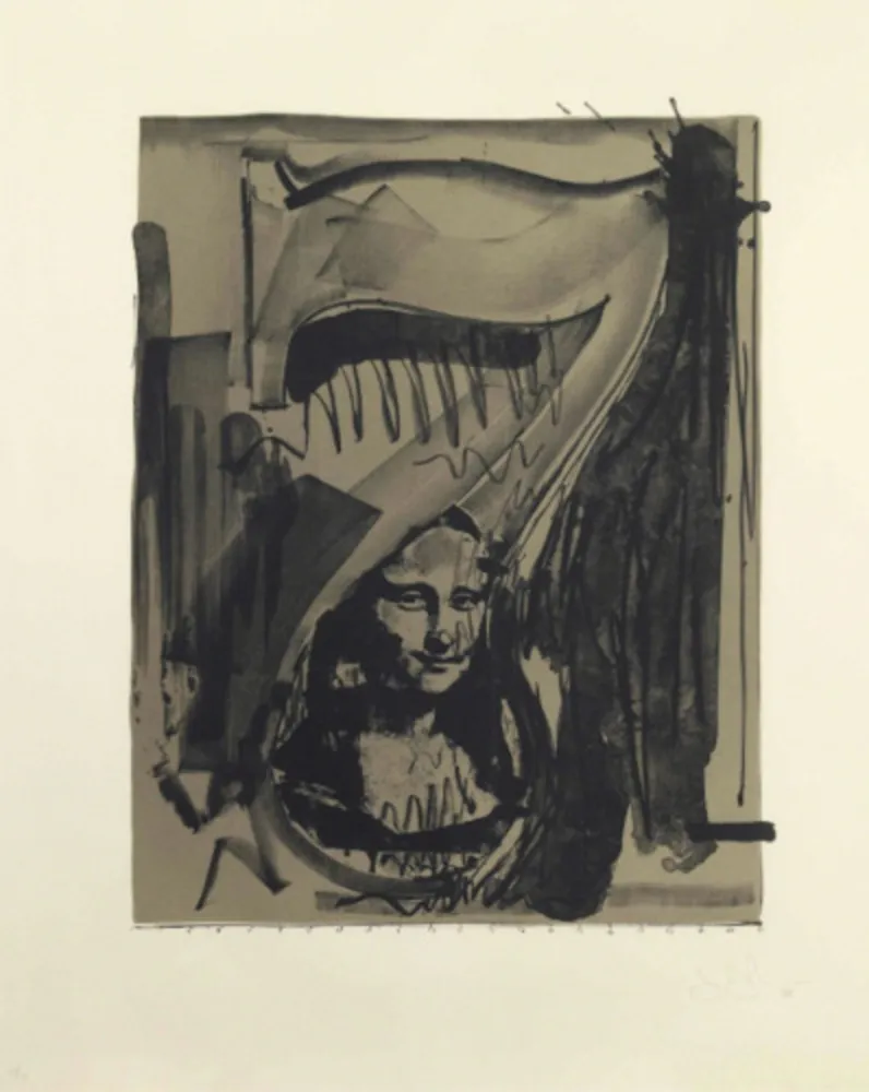 リトグラフ Johns - Figure 7, Black Numerals Series