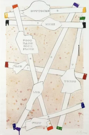 リトグラフ Johns - Sketch from Untitled I