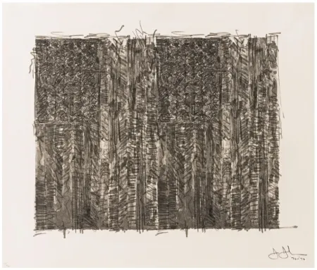 シルクスクリーン Johns - Two Flags