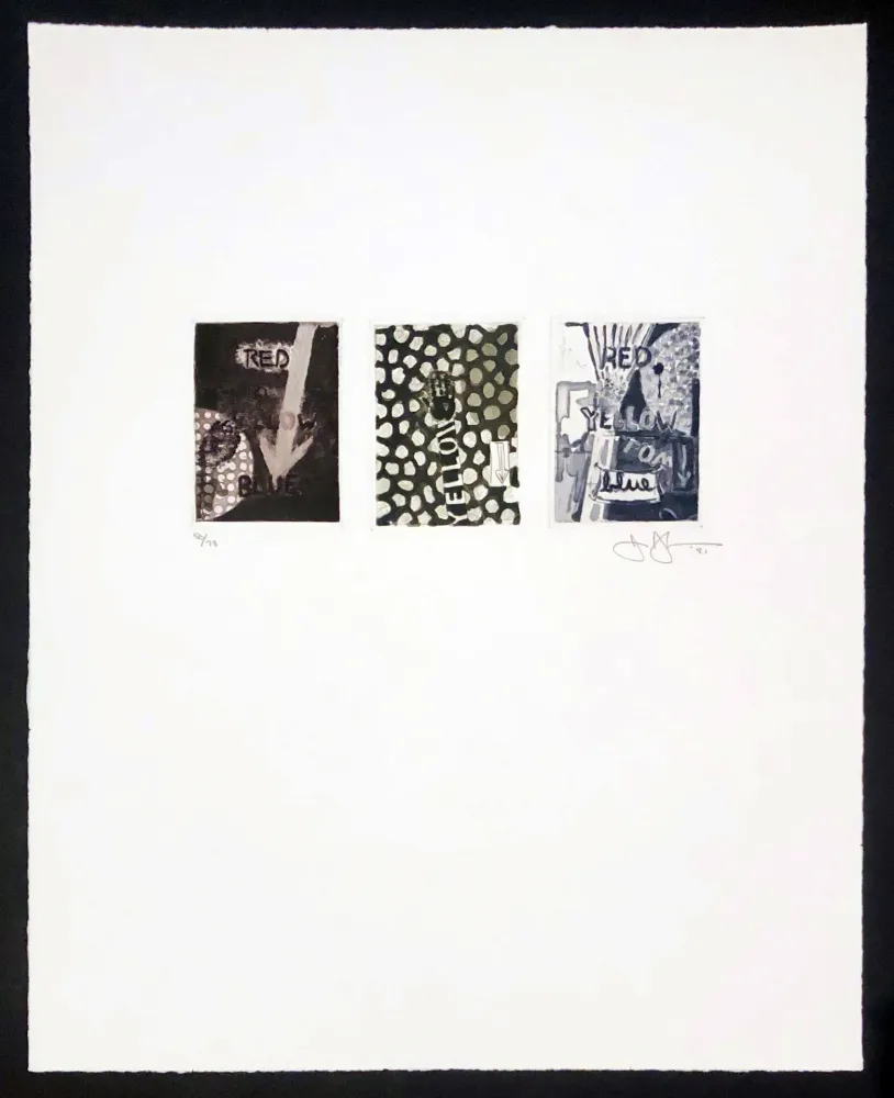 彫版 Johns - Untitled (Red, Yellow, Blue)