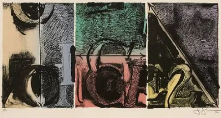 リトグラフ Johns - Voices 2