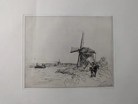 エッチング Jongkind - Le chemin de halage / The Towpath