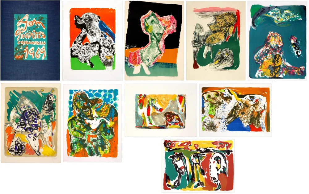 リトグラフ Jorn - 9 intimités graphoglyptiques