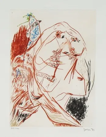 エッチングと　アクチアント Jorn - Anémone progressiste