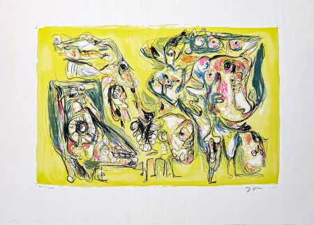 リトグラフ Jorn - Asger Jorn (1914–1973) - Le Forêt Demivierge - Color lithograph on paper - 1955