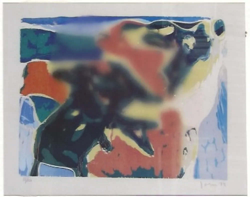 木版 Jorn - Cobra, composición (portafolio Cobra II)