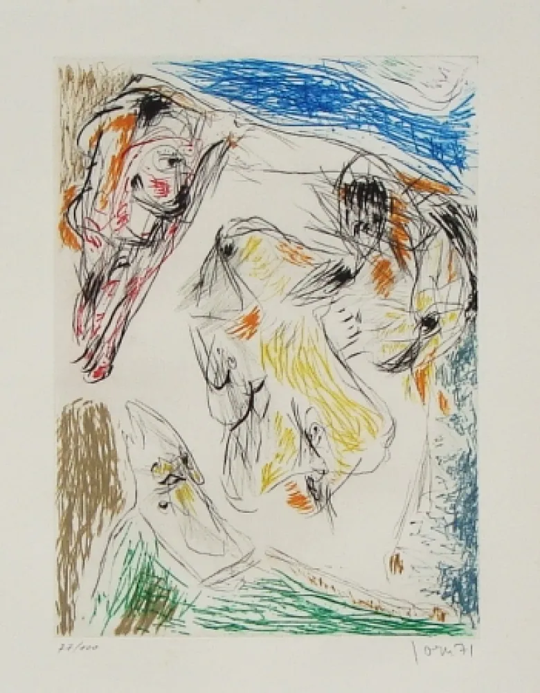 エッチングと　アクチアント Jorn - Euclide coincé