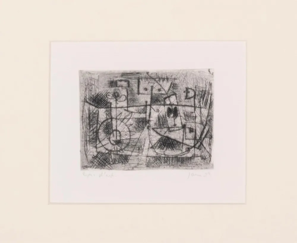 エッチング Jorn - La Tete Carrée