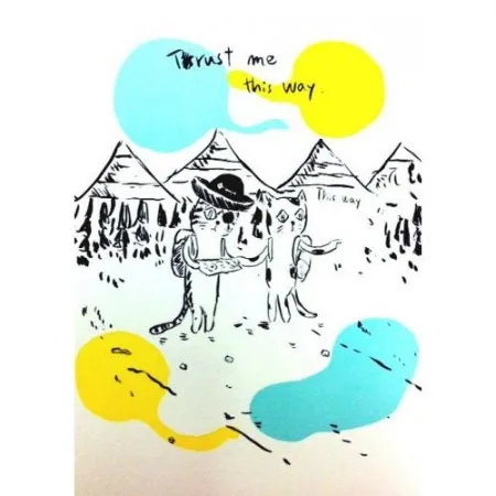 リトグラフ Kaga - This way cat with the last cat pirate in the ocean