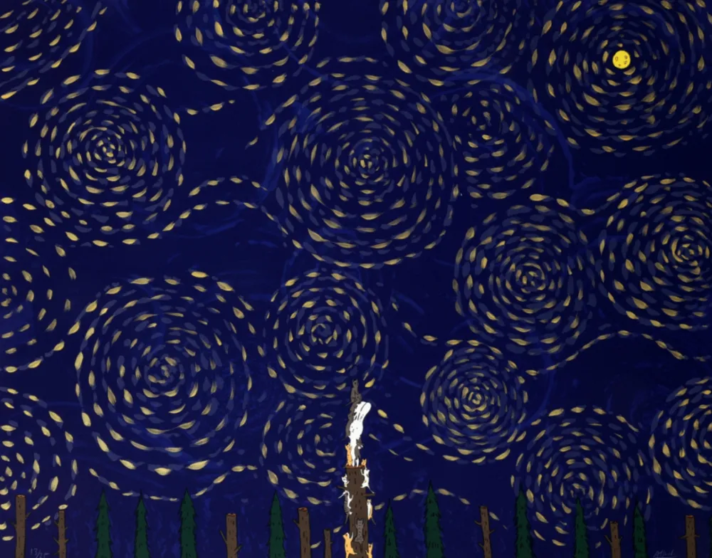 リトグラフ Kaga - Usacchi - FULL MOON