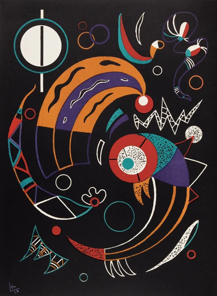 リトグラフ Kandinsky - Comètes