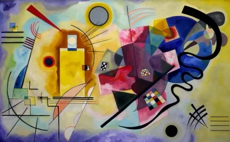 リトグラフ Kandinsky - Jaune bleu rouge