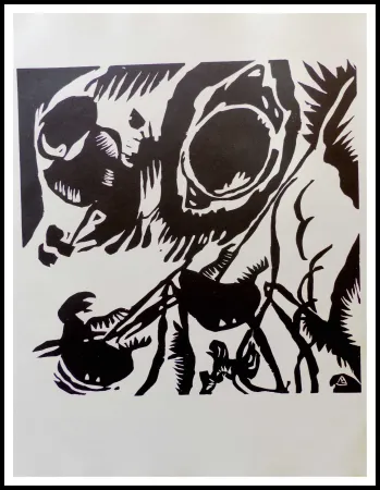 木版 Kandinsky - MOTIV AUS IMPROVISATION - Jardin de l'amour