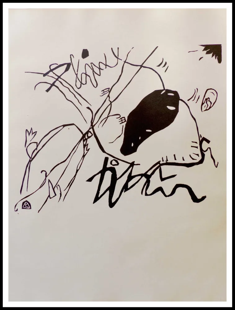 木版 Kandinsky - TACHE NOIRE