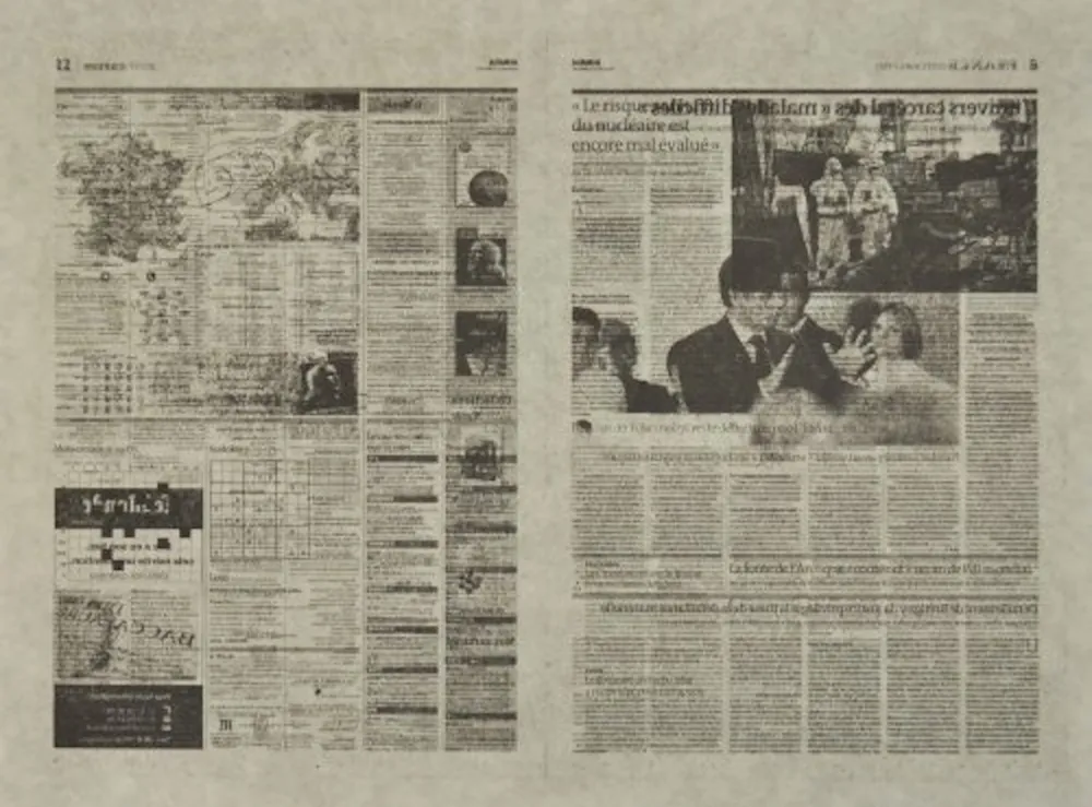 リトグラフ Kassay - Untitled 5/7 (Le Monde)