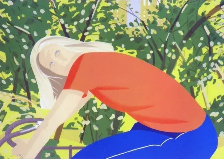 リトグラフ Katz -  Bicycle Rider