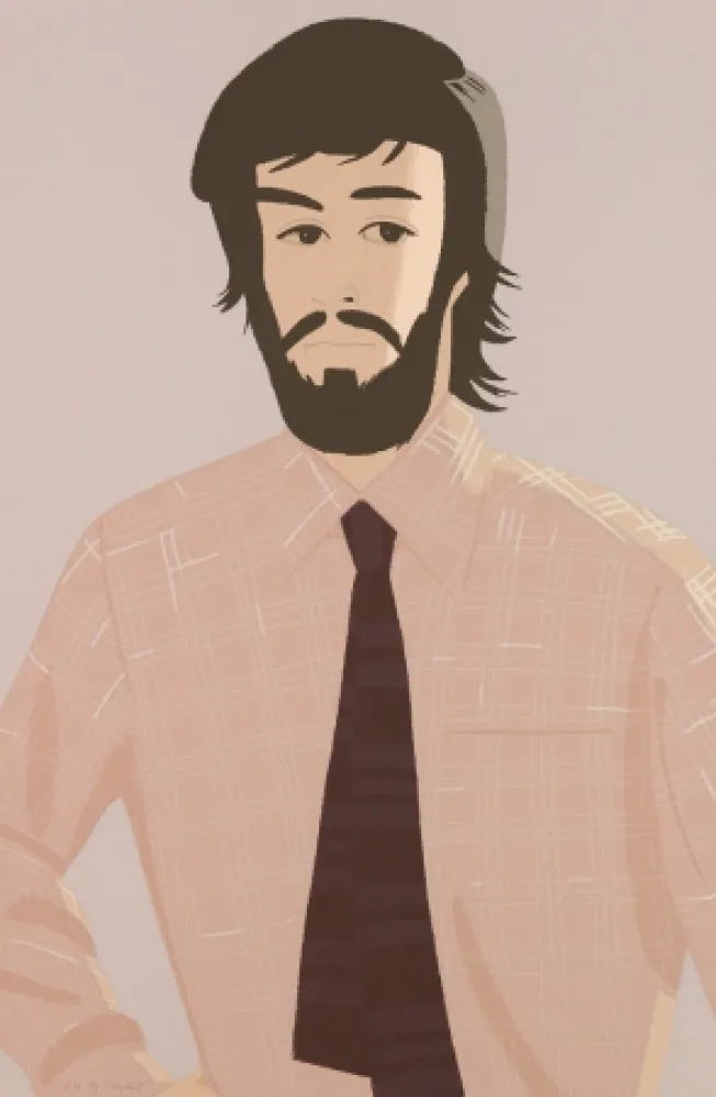 シルクスクリーン Katz - Plaid Shirt I