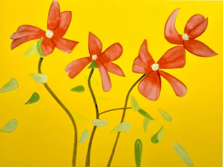 シルクスクリーン Katz - Red Dogwood 1