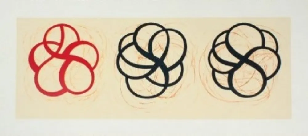 リトグラフ Kauffman - Red, Black, Black