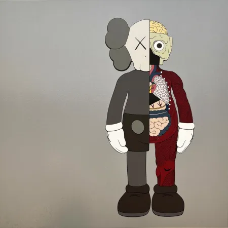 シルクスクリーン Kaws - Dissected Companion (Brown)