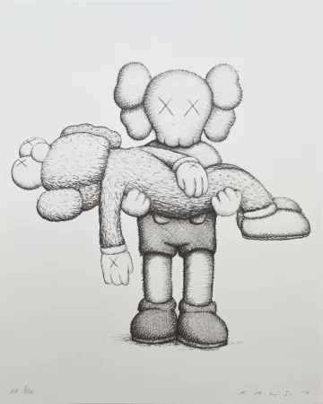 シルクスクリーン Kaws - Gone