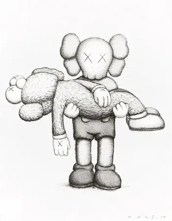 シルクスクリーン Kaws - Gone