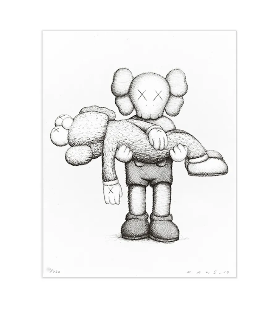 シルクスクリーン Kaws - Gone