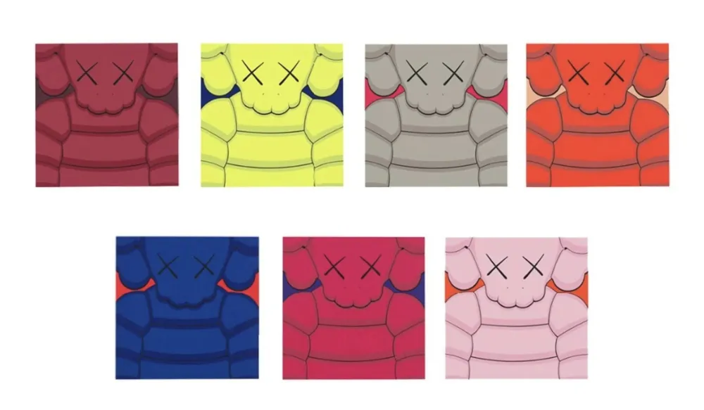 シルクスクリーン Kaws - What Party - set of 7
