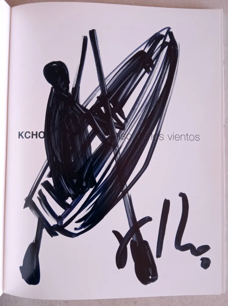 挿絵入り本 Kcho - Original drawing over Catalogue Paso de los vientos