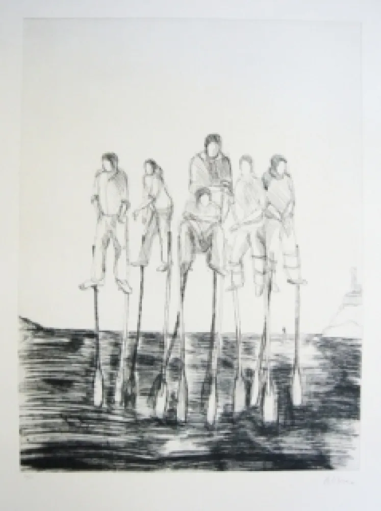 リトグラフ Kcho - Pero de aqui