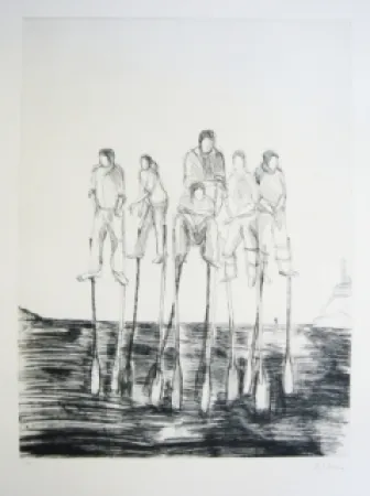 リトグラフ Kcho - Pero de aqui