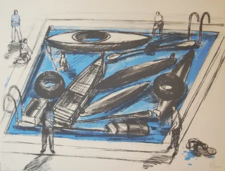 リトグラフ Kcho -  Regresa vida mia que te espero 1