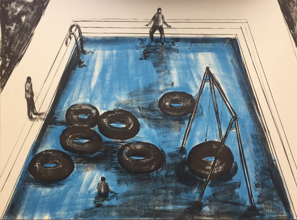 リトグラフ Kcho - Regresa vida mia que te espero 3 