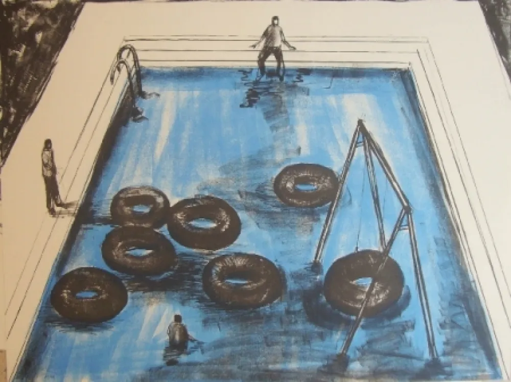 リトグラフ Kcho - Regresa vida mia que te espero 3 