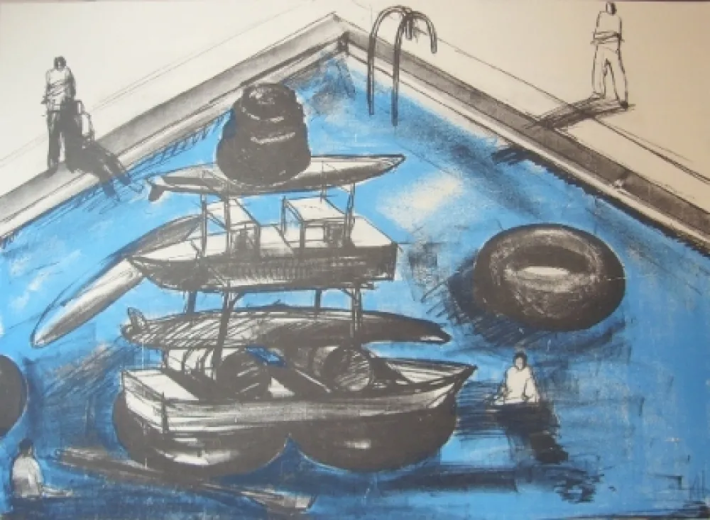 リトグラフ Kcho -  Regresa vida mia que te espero 4